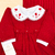 Saída maternidade tricot 4 peças vestido três flores vermelho - comprar online