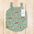 Romper jardineira tricot verde cogumelos