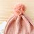 Touca e luva pompom pérolas rose - comprar online