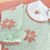 Saída maternidade tricot 3 peças margaridas rose e verde água - loja online