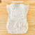 Romper Jardineira pompom branco Tricot + Body rendado + Faixinha