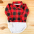 Body camisa xadrez pequeno fazendeiro vermelho - comprar online