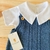 Romper jardineira azul petróleo + body golinha - comprar online