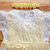 Romper Jardineira pompom amarelo Tricot + Body rendado + Faixinha - comprar online