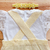 Romper Jardineira pompom amarelo Tricot + Body rendado + Faixinha - Titokinha