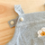 Vestido tricot margarida azul bebê - comprar online