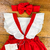 Romper sainha cereja c/ laço - comprar online