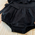 Romper preto laços e babado c/ faixa laço - loja online