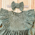 Vestido Cotelê Babados Magia dos Sonhos Verde Bosque c/ laço - comprar online