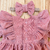 Vestido Cotelê Babados Magia dos Sonhos Rosa Chá c/ laço - Titokinha