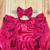 Vestido Cotelê Babados Magia dos Sonhos pink c/ laço - loja online