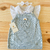 Vestido margarida tricot azul bebê + body guippir + faixinha