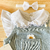 Vestido margarida tricot azul bebê + body guippir + faixinha - comprar online
