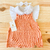 Vestido nuvem tricot laranja + body guippir + faixinha