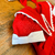 Vestido luz do coração vermelho c/ faixa laço na internet