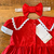 Vestido luz do coração vermelho c/ faixa laço - Titokinha