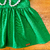 Vestido luz do coração verde c/ faixa laço - Titokinha