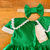 Vestido luz do coração verde c/ faixa laço