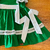 Vestido laços mágicos verde c/ faixa laço - Titokinha