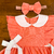 Vestido encanto babado e golinha salmão c/ laço - comprar online