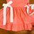 Vestido encanto babado e golinha salmão c/ laço - loja online
