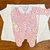 Saída maternidade tricot 3 peças rosa margaridas