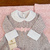 Saída maternidade tricot 4 peças vestido lista princesa rosa bebê na internet
