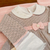 Saída maternidade tricot 4 peças vestido lista princesa rosa bebê - Titokinha