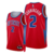 Camiseta Regata Detroit Pistons NBA 75 Anos - Vermelho e Azul