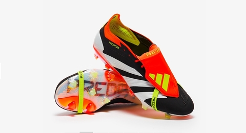 Chuteira Adidas Predator Elite Tongue SE - Preto e Laranja