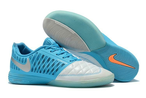 Chuteira Futsal Nike Lunar Gato II - Azul e Branco