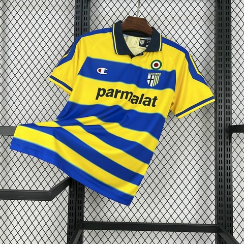 Camisa Parma I 1999/2000 - Masculino Retrô - Amarelo e Azul - comprar online