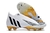 Chuteira Adidas Predator Edge Geometric+ FG - Branco, Preto e Dourado