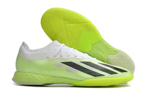 Chuteira Futsal Adidas Crazyfast 1 FG - Branco e Verde
