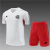 Conjunto Curto de Treino Flamengo 23/24 - Branco e Vermelho