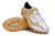 Chuteira Mizuno Alpha Japan FG - Branco e Dourado - comprar online