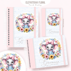 KIT MATERNIDADE ELEFANTINHA FLORAL