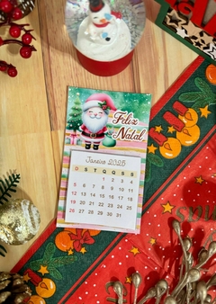 MINI CALENDARIO 2025 IMÃ DE GELADEIRA - BRINDES DE NATAL ( 30 UNIDADES) - loja online