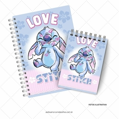 COMBINADINHO CADERNO + BLOQUINHO STITCH