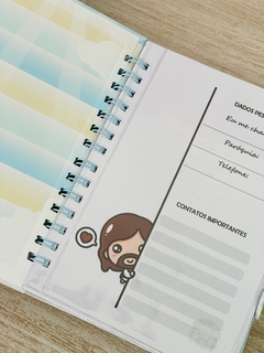 CADERNO DA CATEQUESE -  PAPELARIA PERSONALIZADA - AMORCOMDETALHES