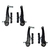 Freio V-brake Em Nylon Preto Mtb Bike C/ Manete E Cabos na internet