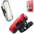 Farol Dianteiro + Pisca Traseiro Absolute Led Usb Jy-6055