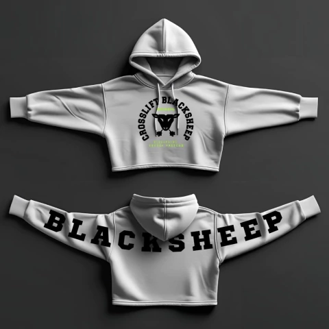 Moletinho cropped cinza - BLACKSHEEP