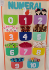 Painel Numeral com personagens.