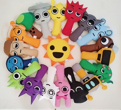 Kit Completo Bonecos Sprunki Incredibox em feltro de 20cm.