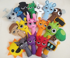 Kit Completo Bonecos Sprunki Incredibox em feltro de 20cm. na internet
