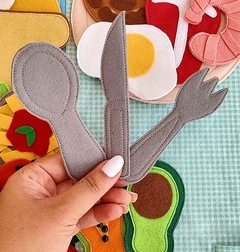 Painel Hora de comer. (40 comidinhas com velcro) - loja online