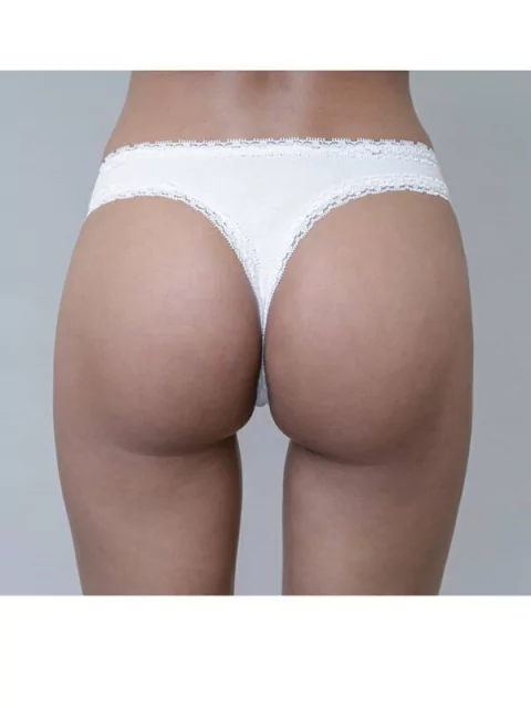 Pack x3 bombacha colaless de Algodón con Lycra Estampado con Puntilla talle XL (17717XL)