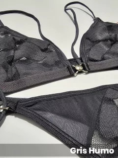 Imagen de Conjunto Triangulito de Encaje y Tul con Colaless (578139)