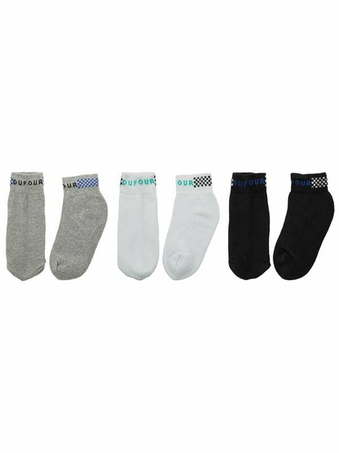 Pack x3 Media Corta Kids con Toalla con Diseño (142283.3)